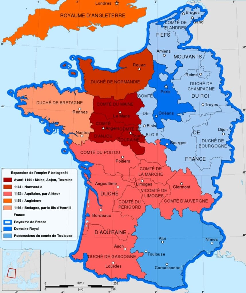 Carte de France 1150