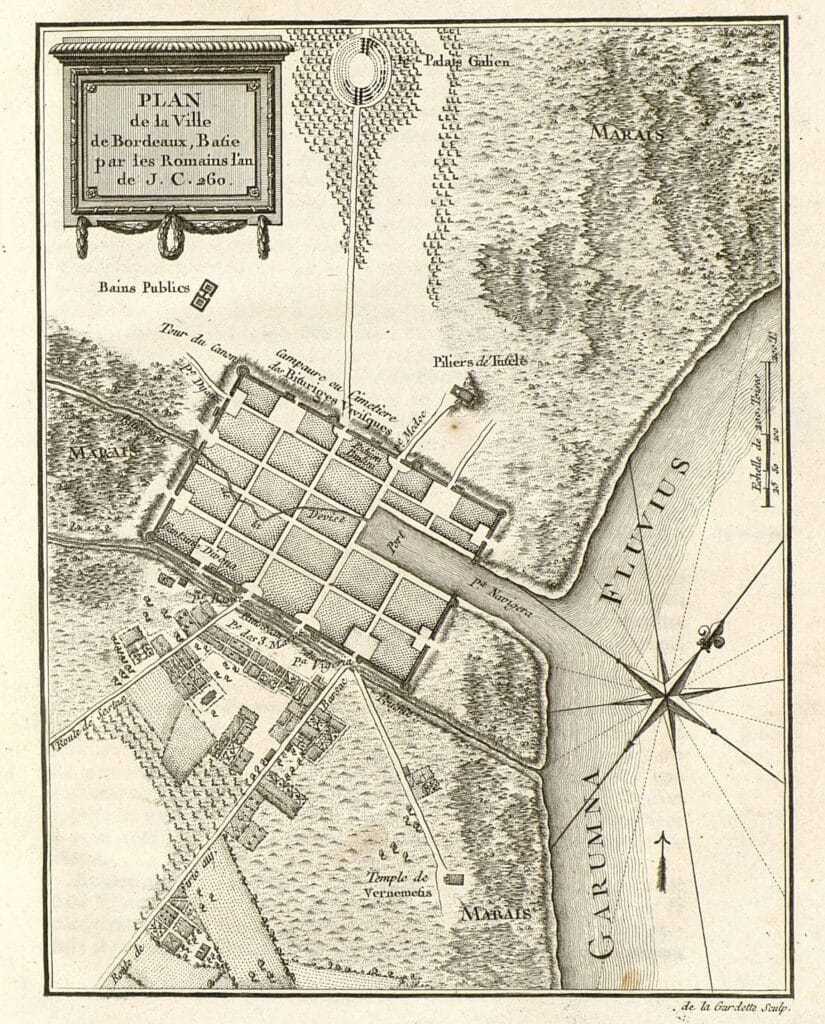 Plan de Bordeaux gallo Romain