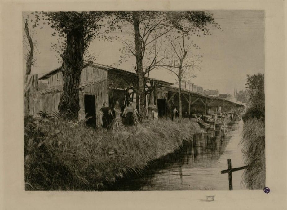 Lavoirs proche du Peugue 1880