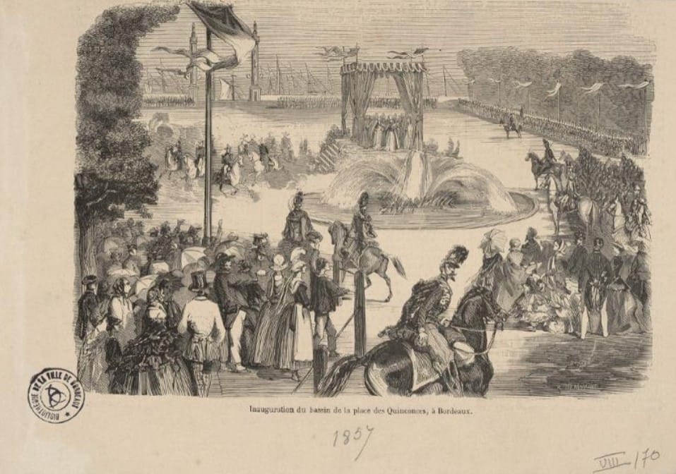 Place des Quinconces - 1859 - Projet d'une fontaine