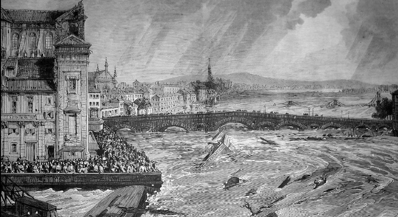 Inondation à Bordeaux en 1875
