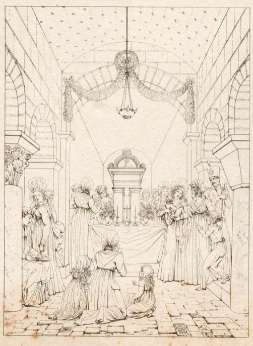 Saint Fort Bordeaux - Mères amenant leurs enfants sur le tombeau