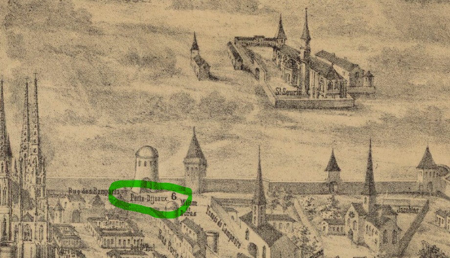 Porte Dijeaux Bordeaux 1500 - Source Selene