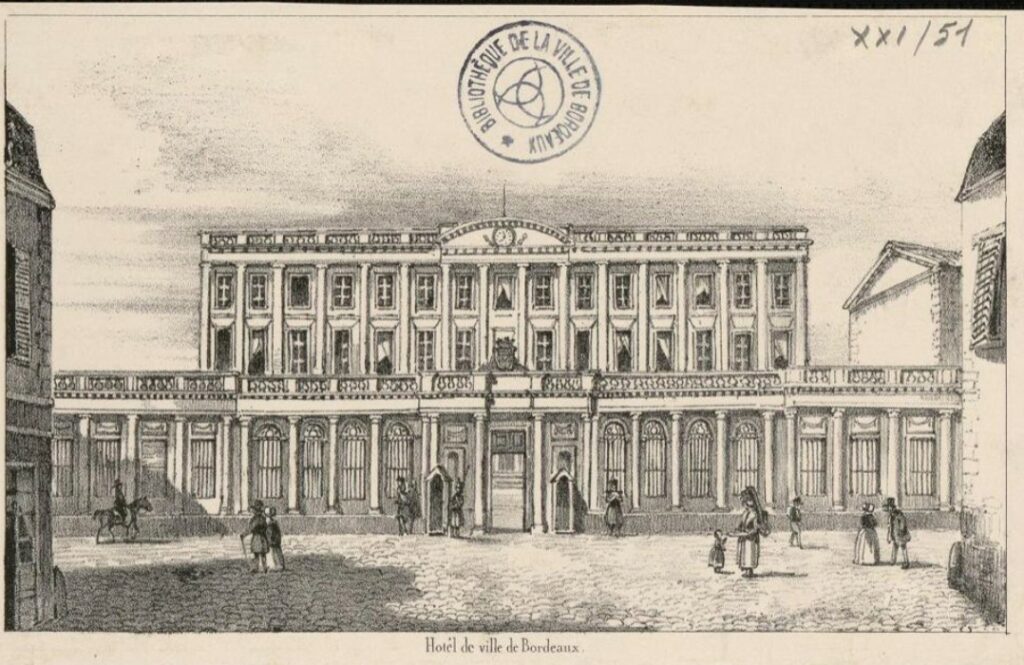1880 - Hotel de ville - Palais Rohan - Source https://selene.bordeaux.fr/