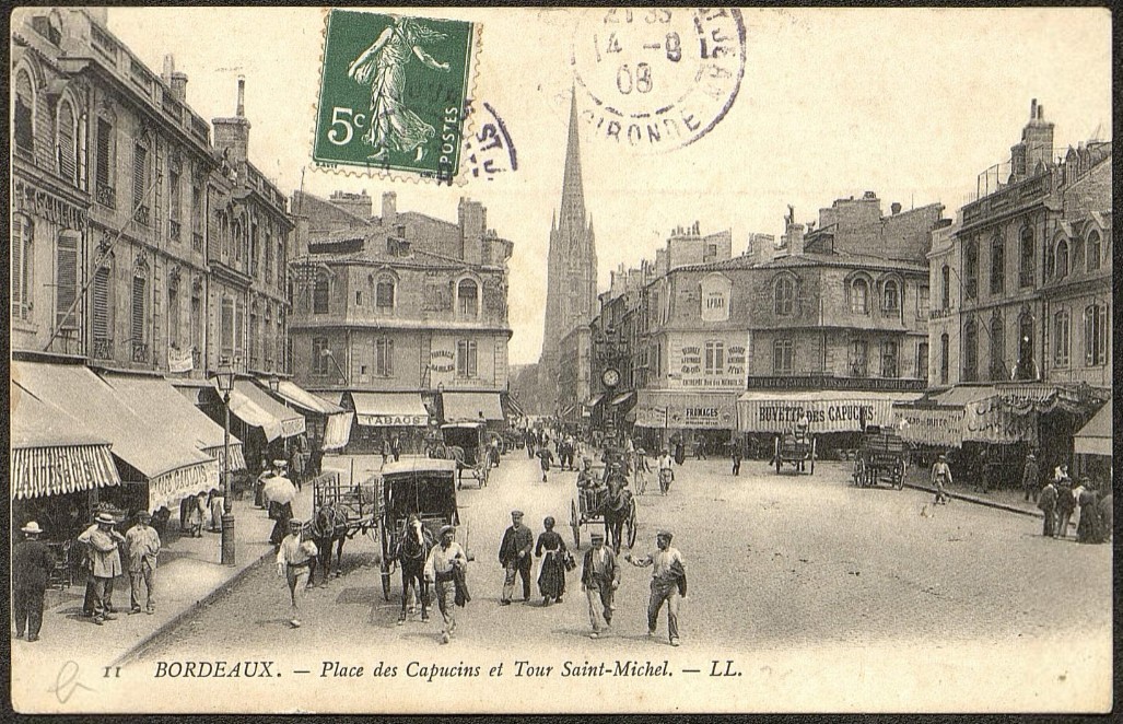 1900- Marché des Capucins Bordeaux - Source https://selene.bordeaux.fr/
