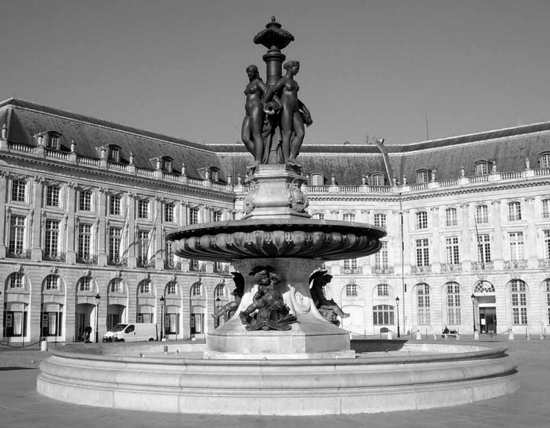 Fontaine des 3 Grâces - Bordeaux - Rétablie en 2006 - https://www.societe-archeologique-bordeaux.fr/
