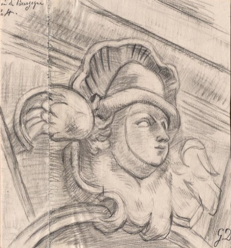 Mascarons Bordeaux - Esquisse - Quai de Bourgogne