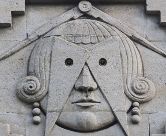 Mascarons Bordeaux - Equerre et symboles maçoniques