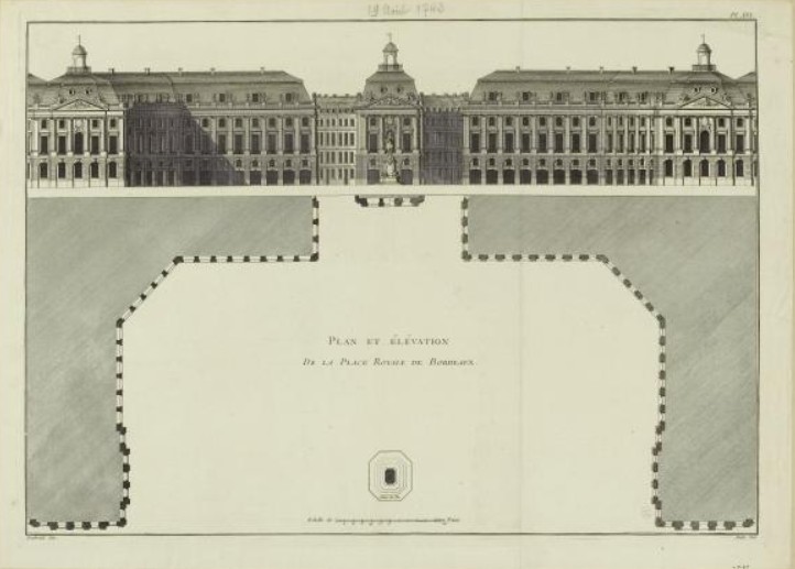 Place de la Bourse Bordeaux - Elévation de la Place Royale